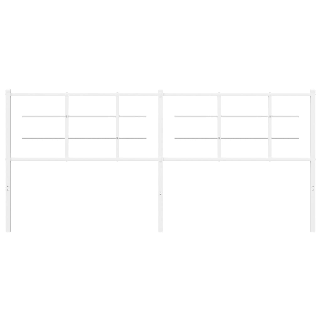 Hoofdbord Metaal 200 cm Wit