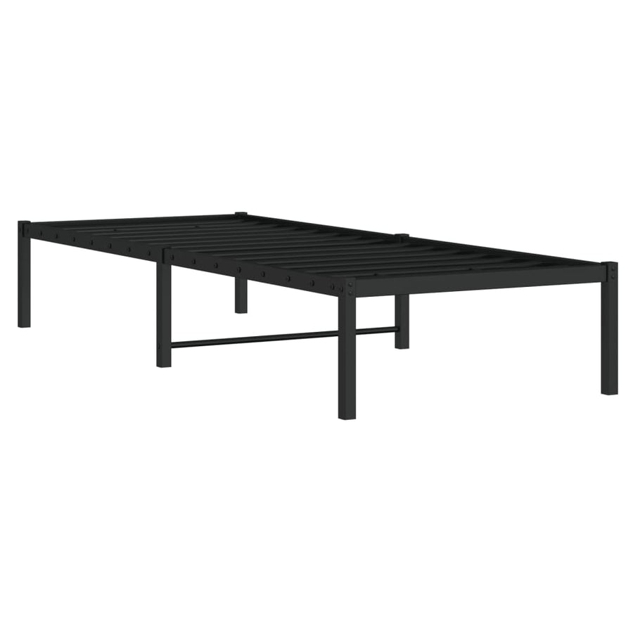 Bedframe Metaal Zwart 75 X 190 Cm