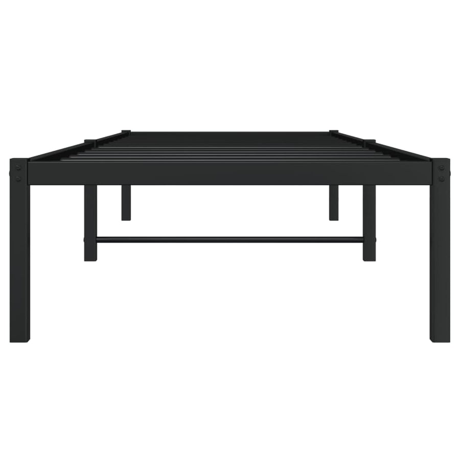 Bedframe Metaal Zwart 75 X 190 Cm