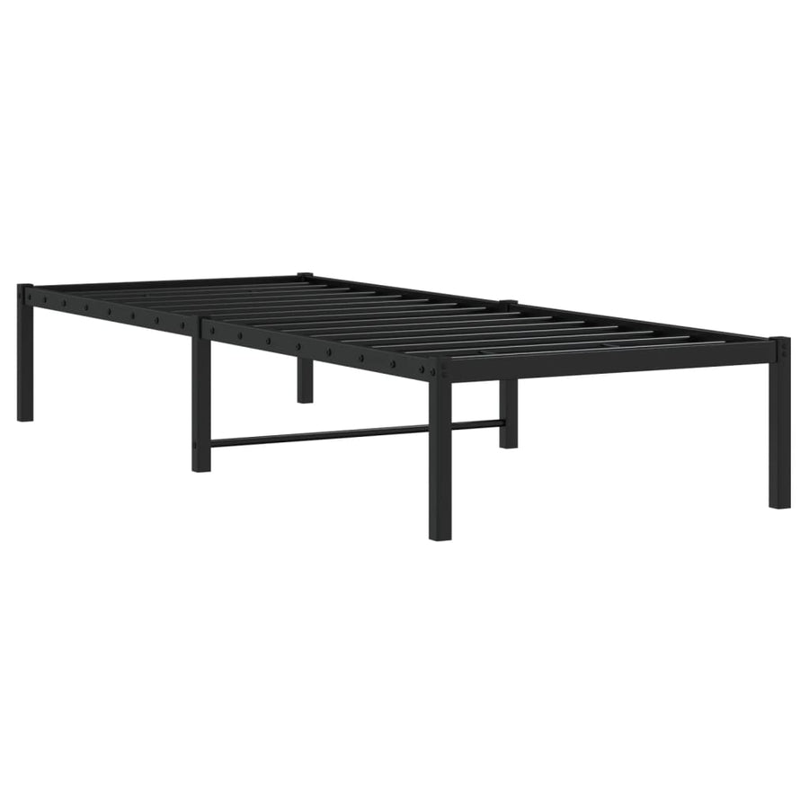 Bedframe Metaal Zwart 75 X 190 Cm