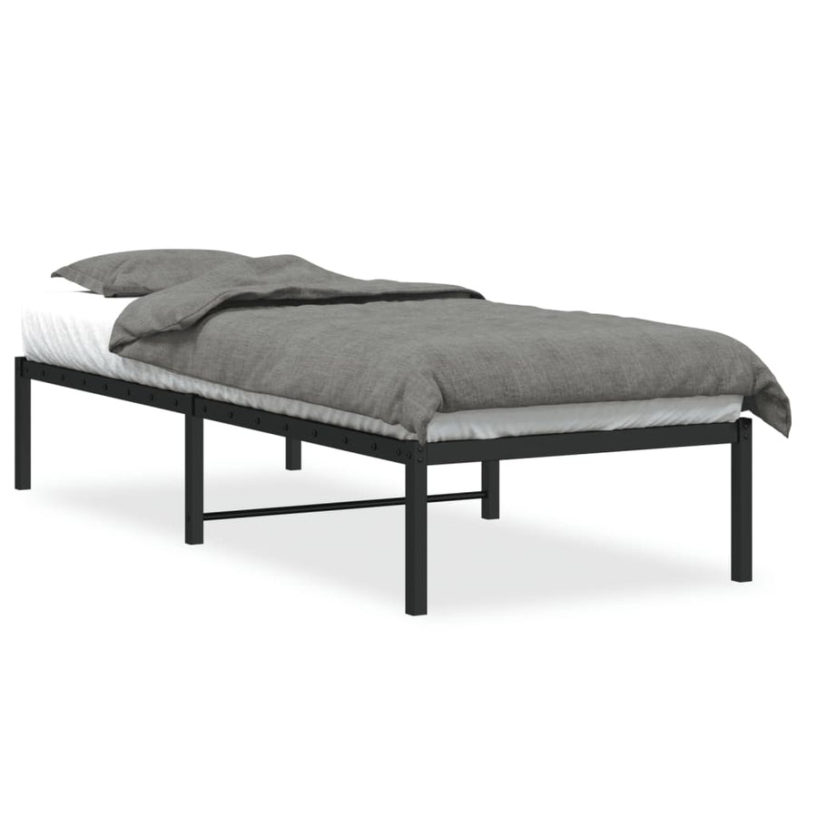 Bedframe Metaal Zwart 80X200 Cm