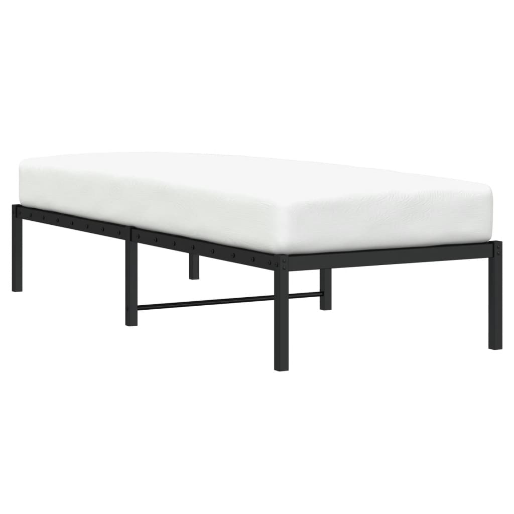 Bedframe Metaal Zwart 80X200 Cm