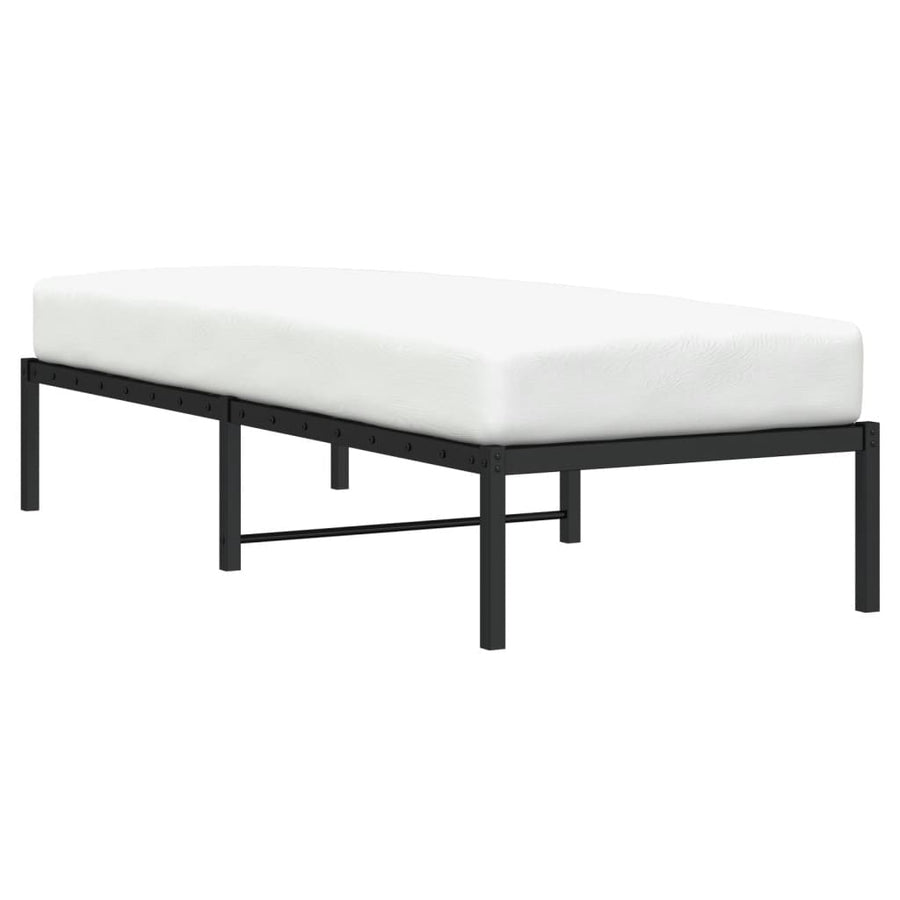 Bedframe Metaal Zwart 80X200 Cm