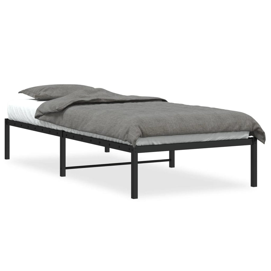 Bedframe Metaal Zwart 90X190 Cm