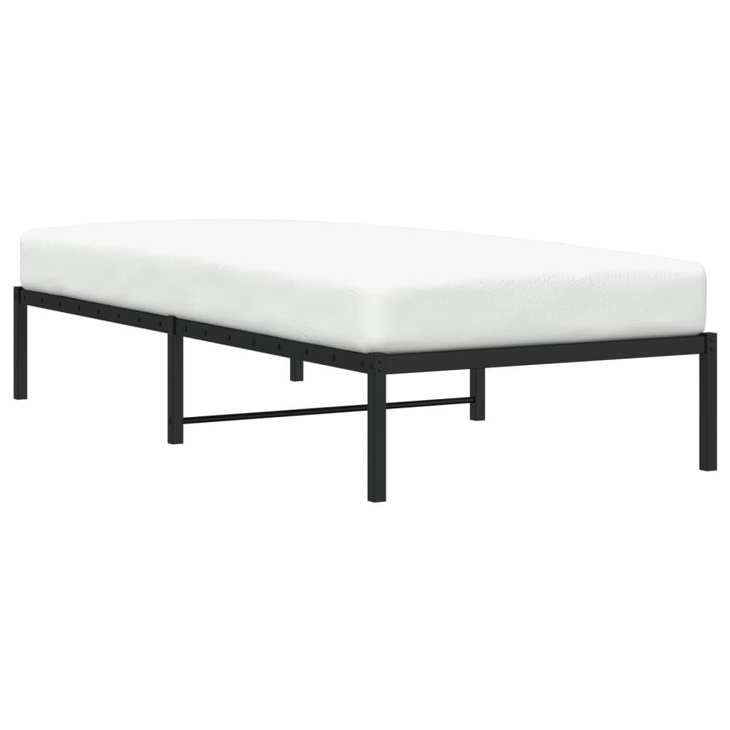 Bedframe Metaal Zwart 90X190 Cm