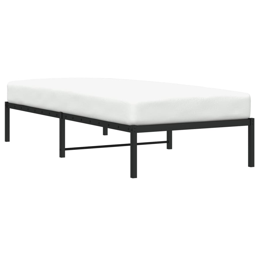 Bedframe Metaal Zwart 90X190 Cm