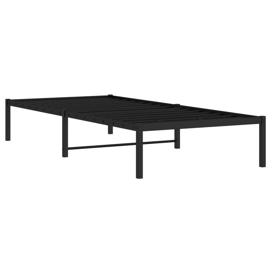 Bedframe Metaal Zwart 90X190 Cm
