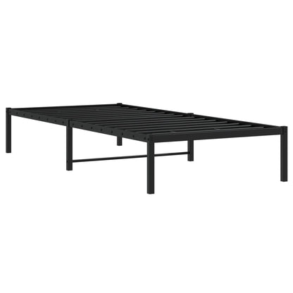 Bedframe Metaal Zwart 90X190 Cm