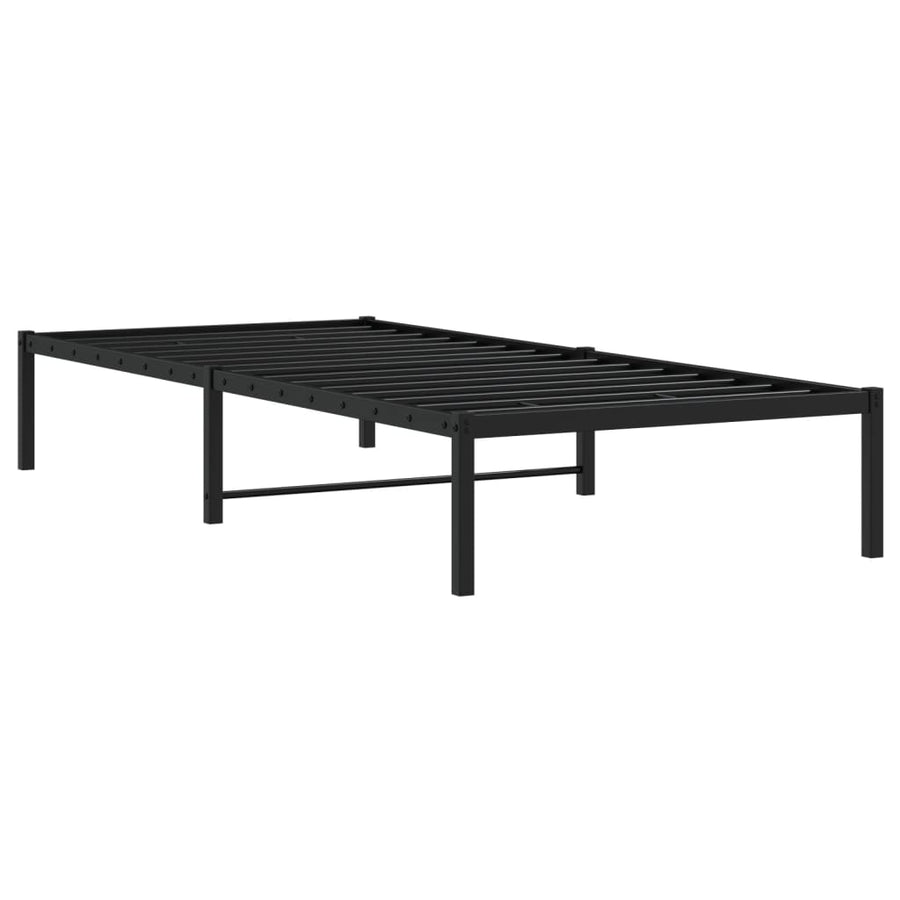 Bedframe Metaal Zwart 90X190 Cm