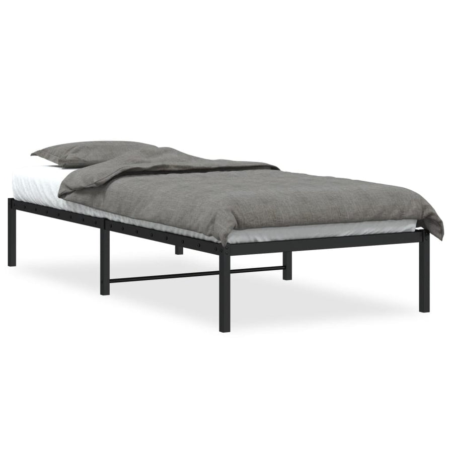 Bedframe Metaal Zwart 90X200 Cm