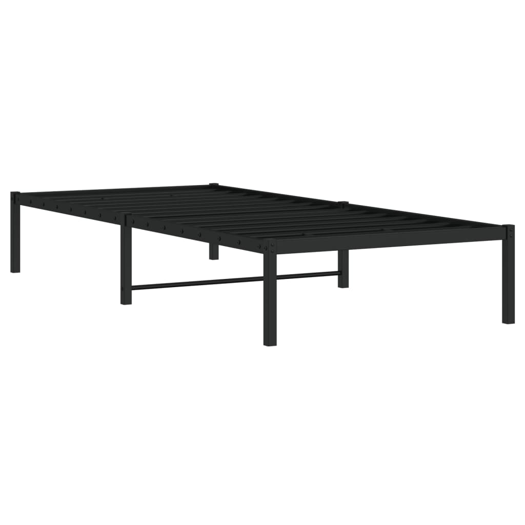 Bedframe Metaal Zwart 90X200 Cm