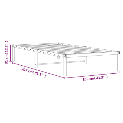 Bedframe Metaal Zwart 100X200 Cm