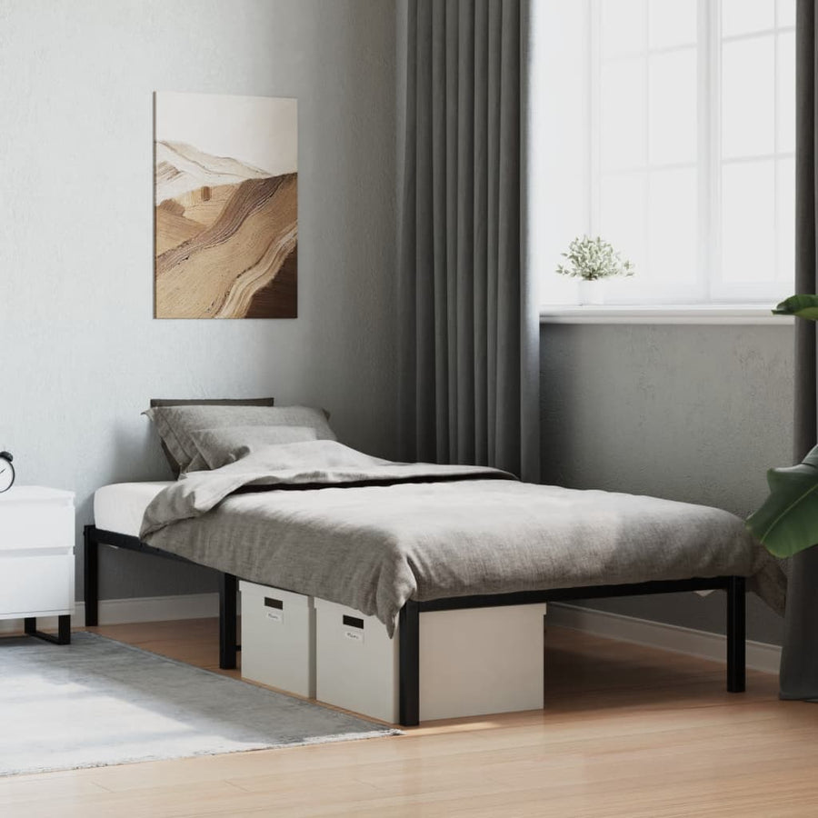 Bedframe Metaal Zwart 100X200 Cm