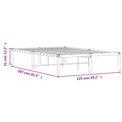 Bedframe Metaal Zwart 120X200 Cm