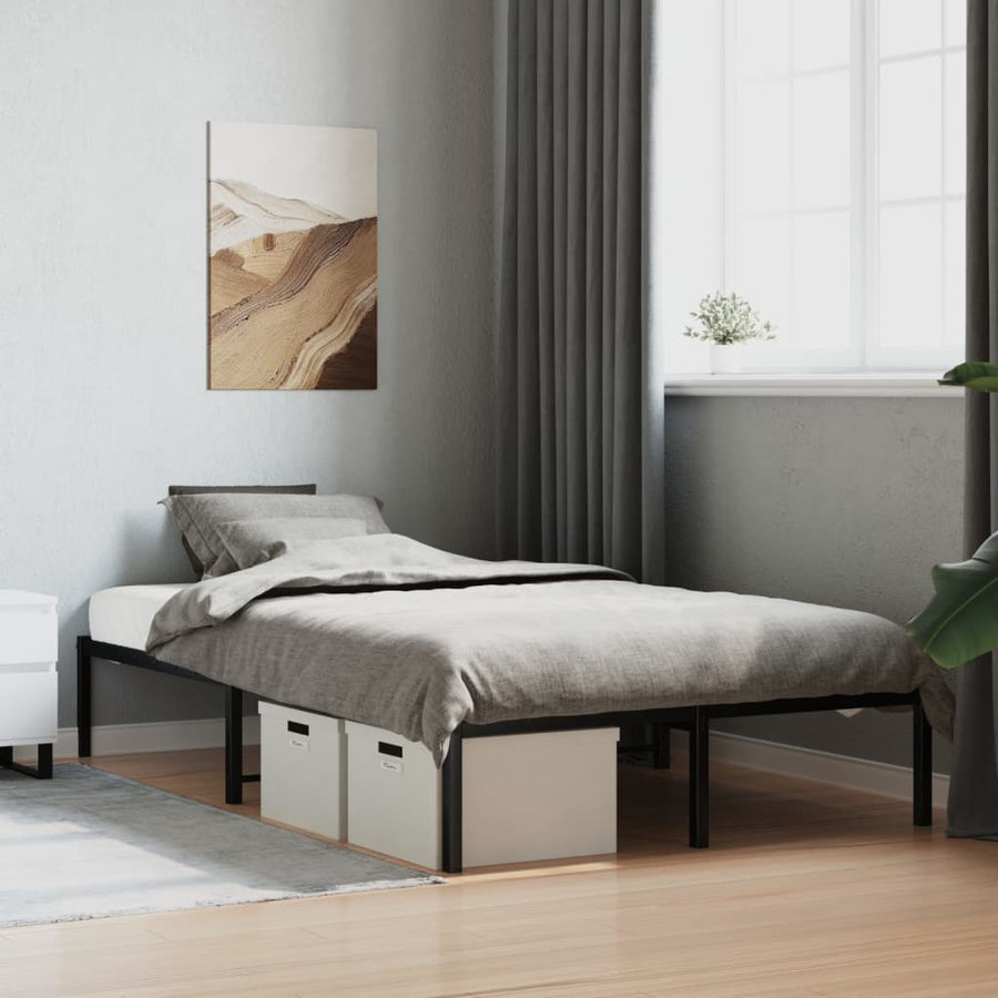 Bedframe Metaal Zwart 120X200 Cm