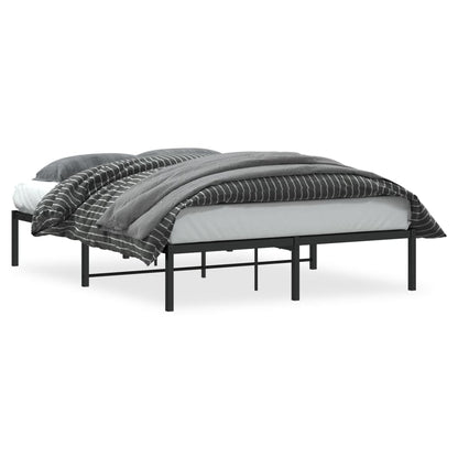 Bedframe metaal zwart 135x190 cm