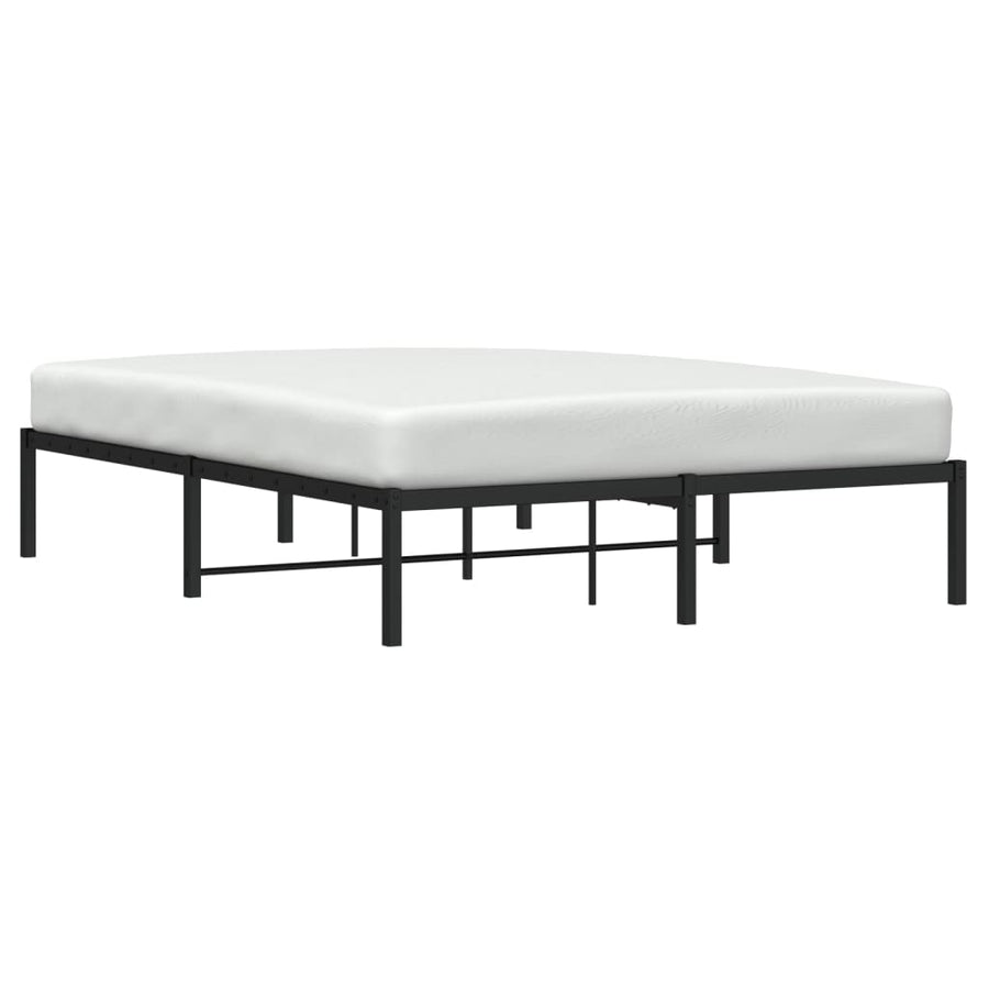 Bedframe metaal zwart 135x190 cm