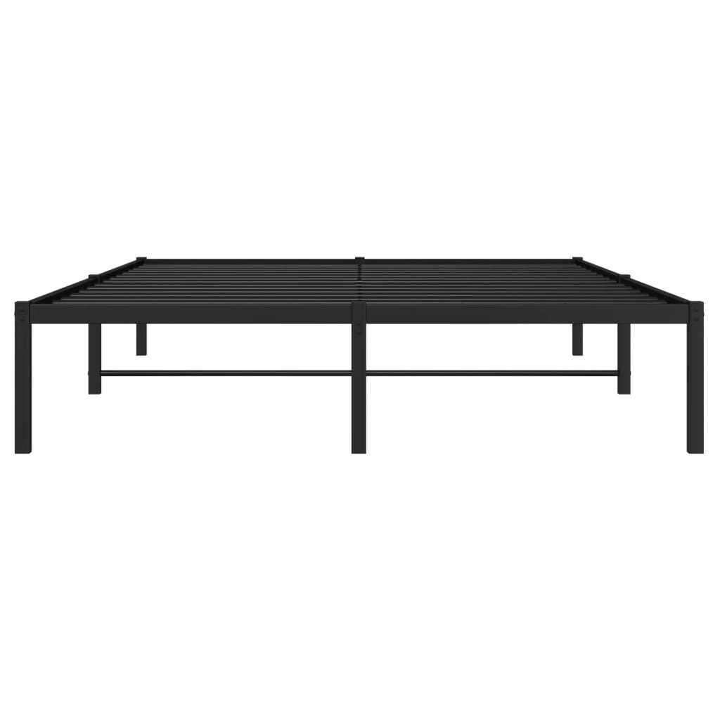 Bedframe metaal zwart 135x190 cm