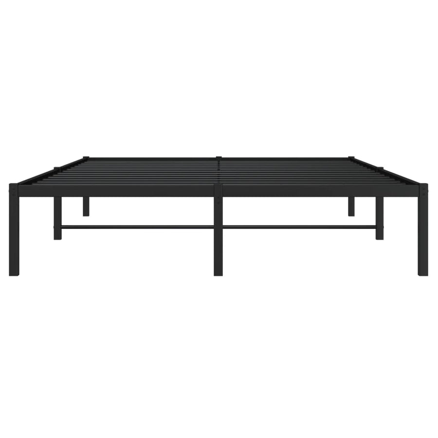 Bedframe metaal zwart 135x190 cm