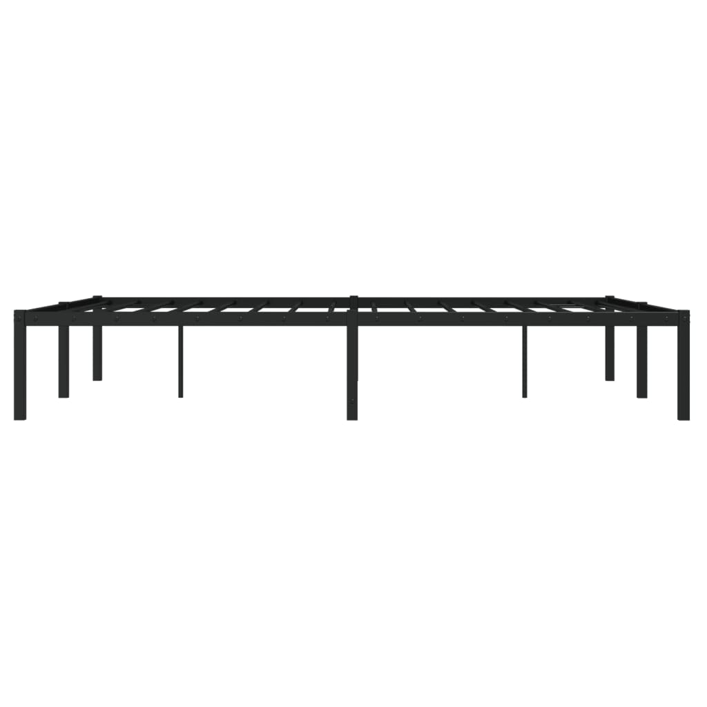 Bedframe metaal zwart 135x190 cm