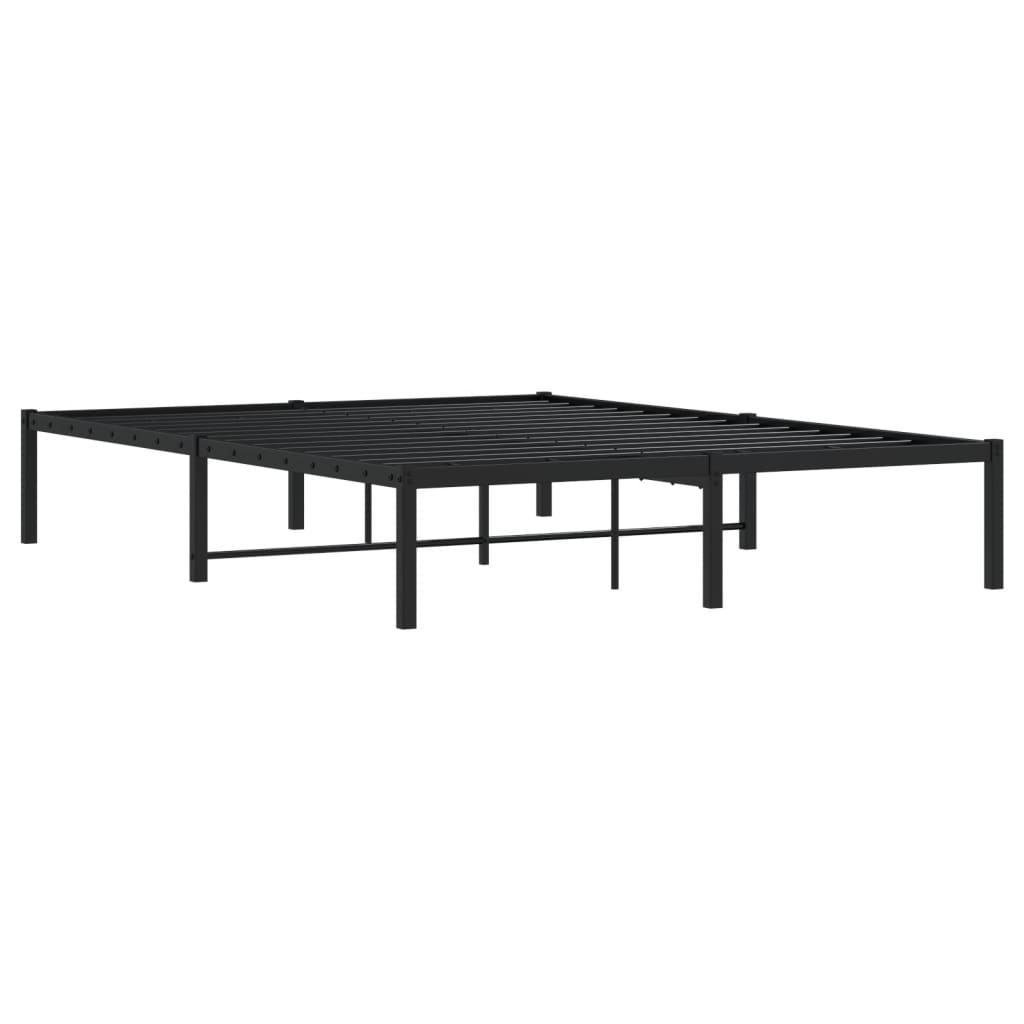 Bedframe metaal zwart 135x190 cm