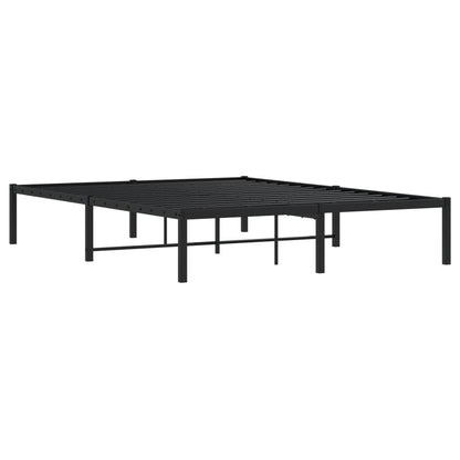 Bedframe metaal zwart 135x190 cm