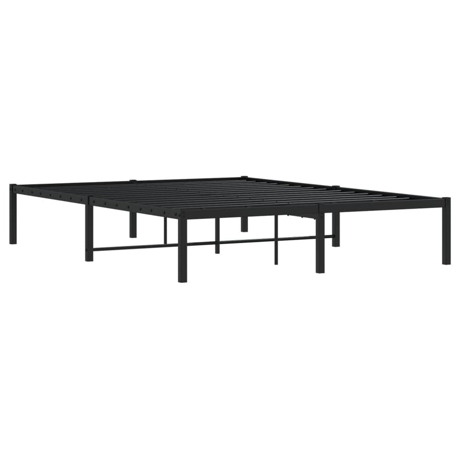 Bedframe metaal zwart 135x190 cm