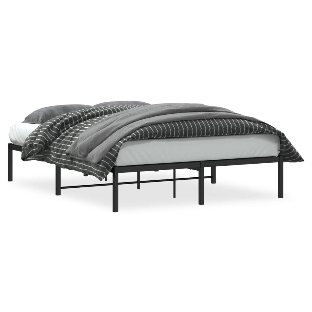 Bedframe Metaal Zwart 140X190 Cm