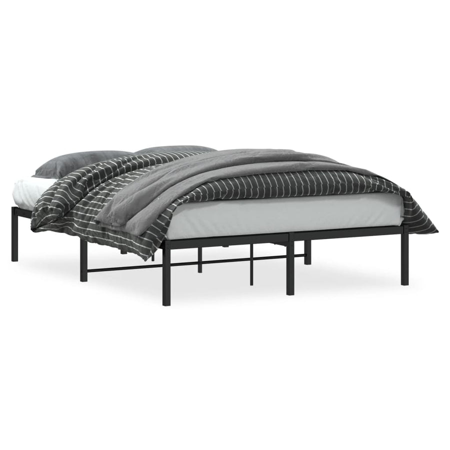 Bedframe Metaal Zwart 140X190 Cm