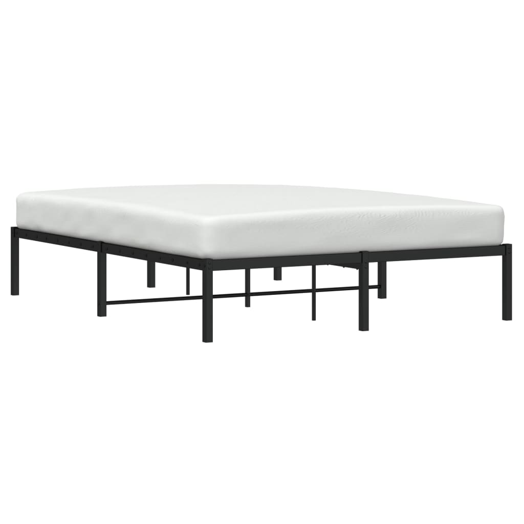 Bedframe Metaal Zwart 140X190 Cm