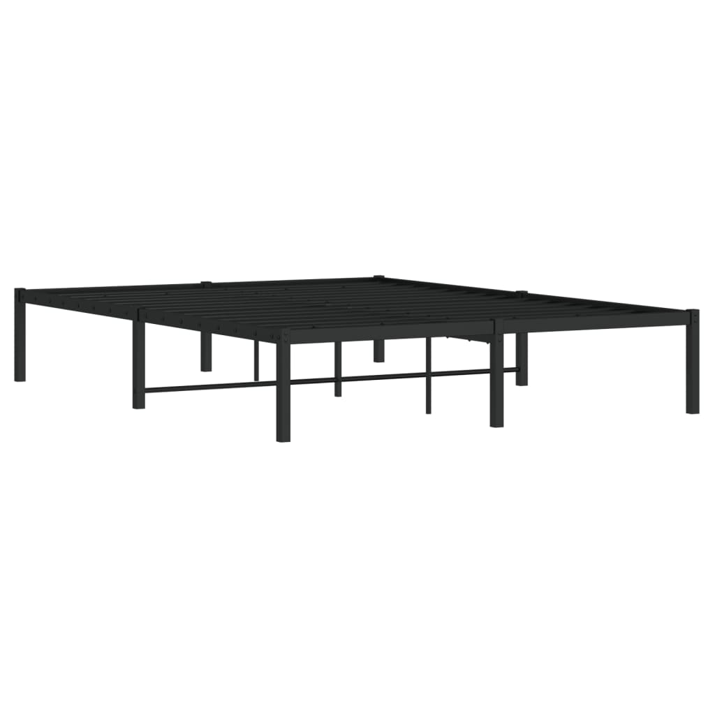 Bedframe Metaal Zwart 140X190 Cm