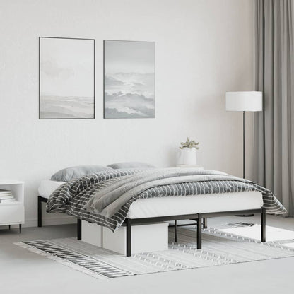 Bedframe Metaal Zwart 140X190 Cm