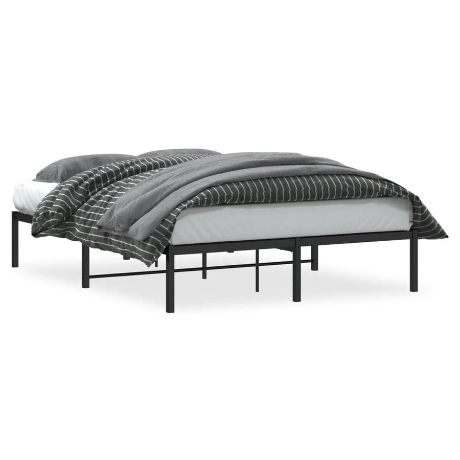 Bedframe Metaal Zwart 140X200 Cm