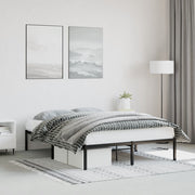 Black metal bed frame 140x200 cm