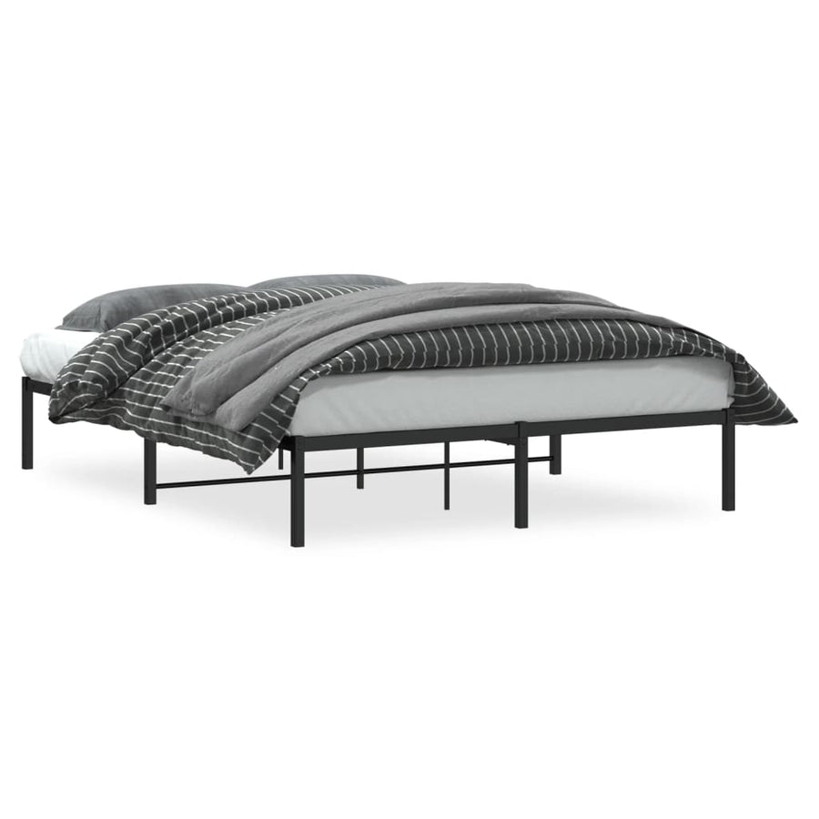 Bedframe Metaal Zwart 160X200 Cm