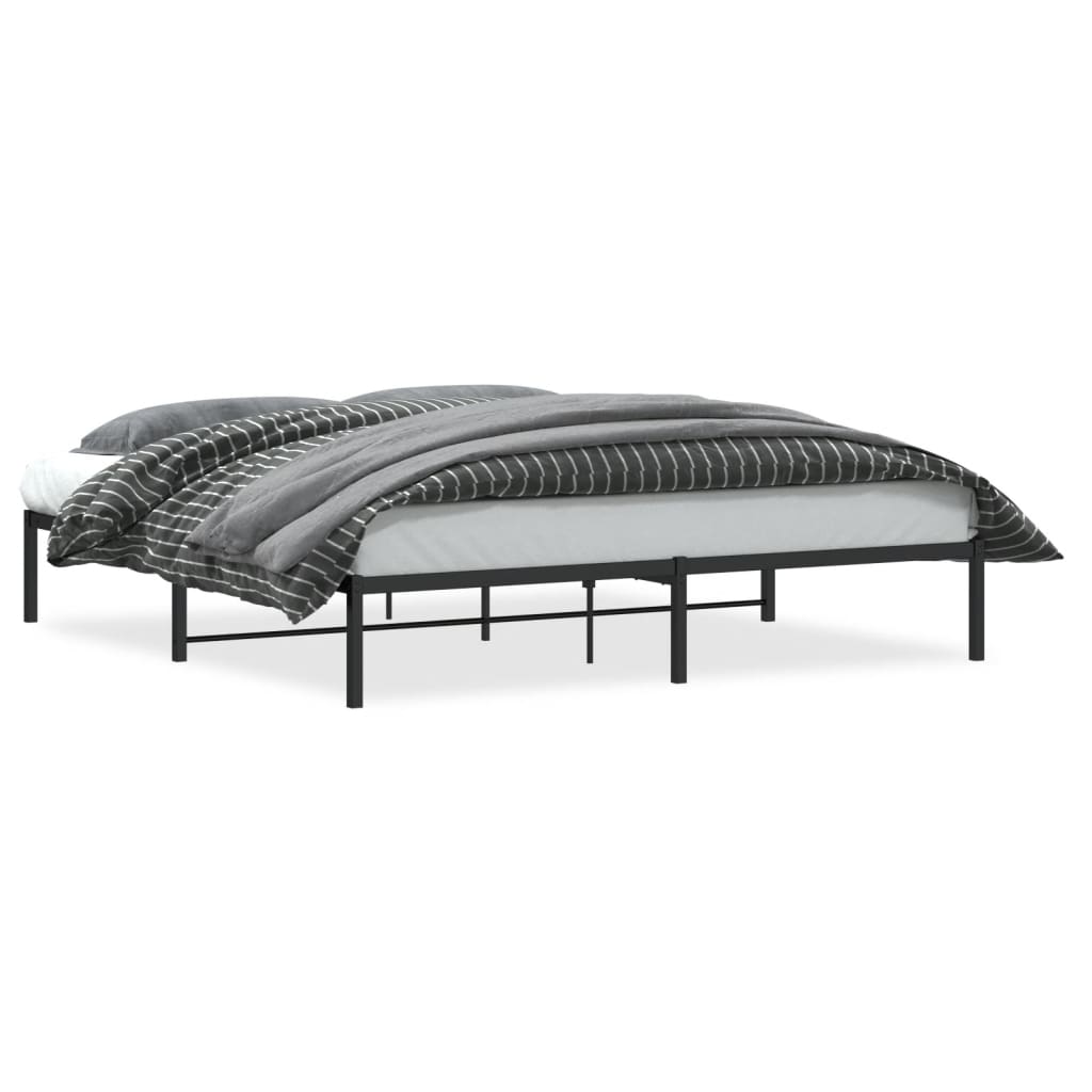Bedframe metaal zwart 183x213 cm