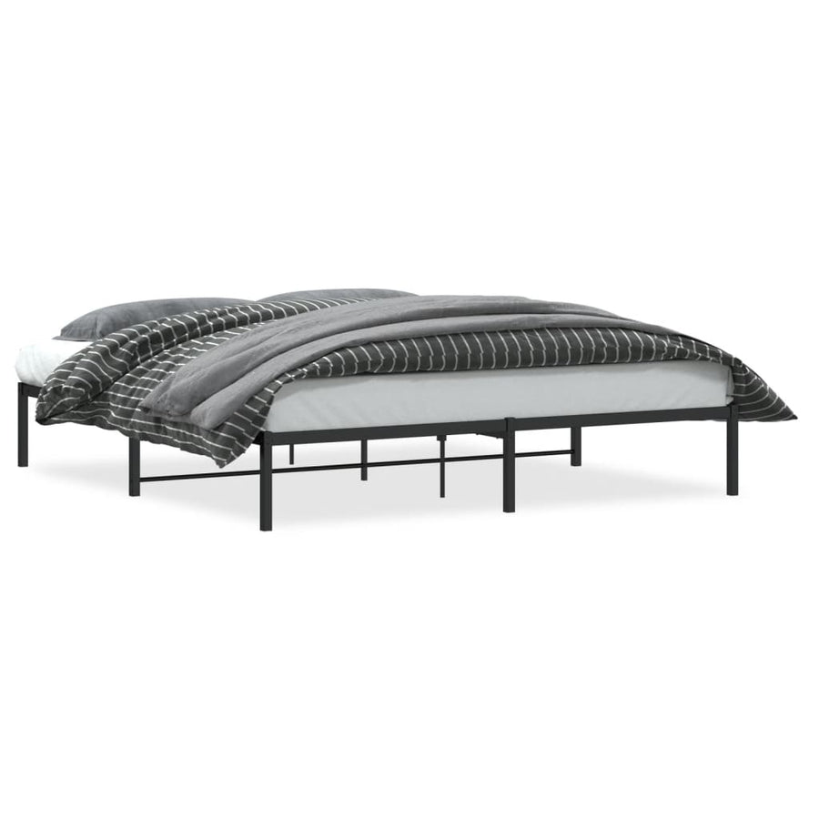 Bedframe metaal zwart 183x213 cm