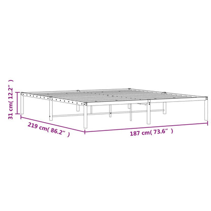Bedframe metaal zwart 183x213 cm