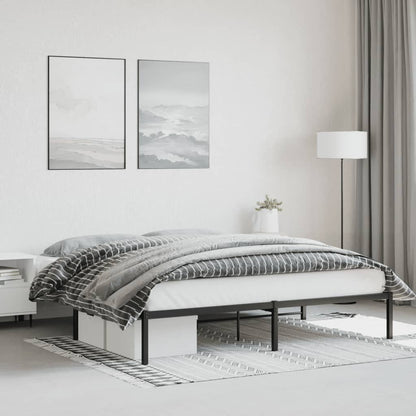 Bedframe metaal zwart 183x213 cm