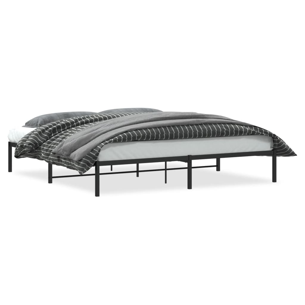 Bedframe metaal zwart 200x200 cm