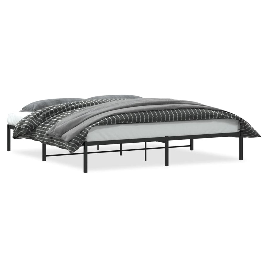 Bedframe metaal zwart 200x200 cm