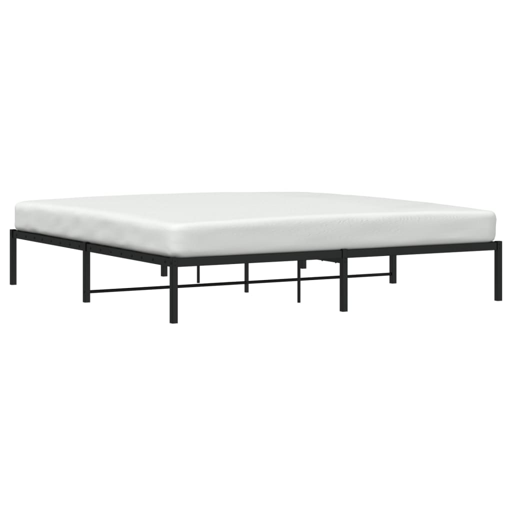 Bedframe metaal zwart 200x200 cm