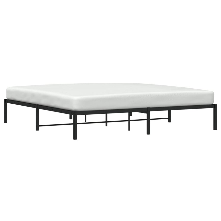 Bedframe metaal zwart 200x200 cm