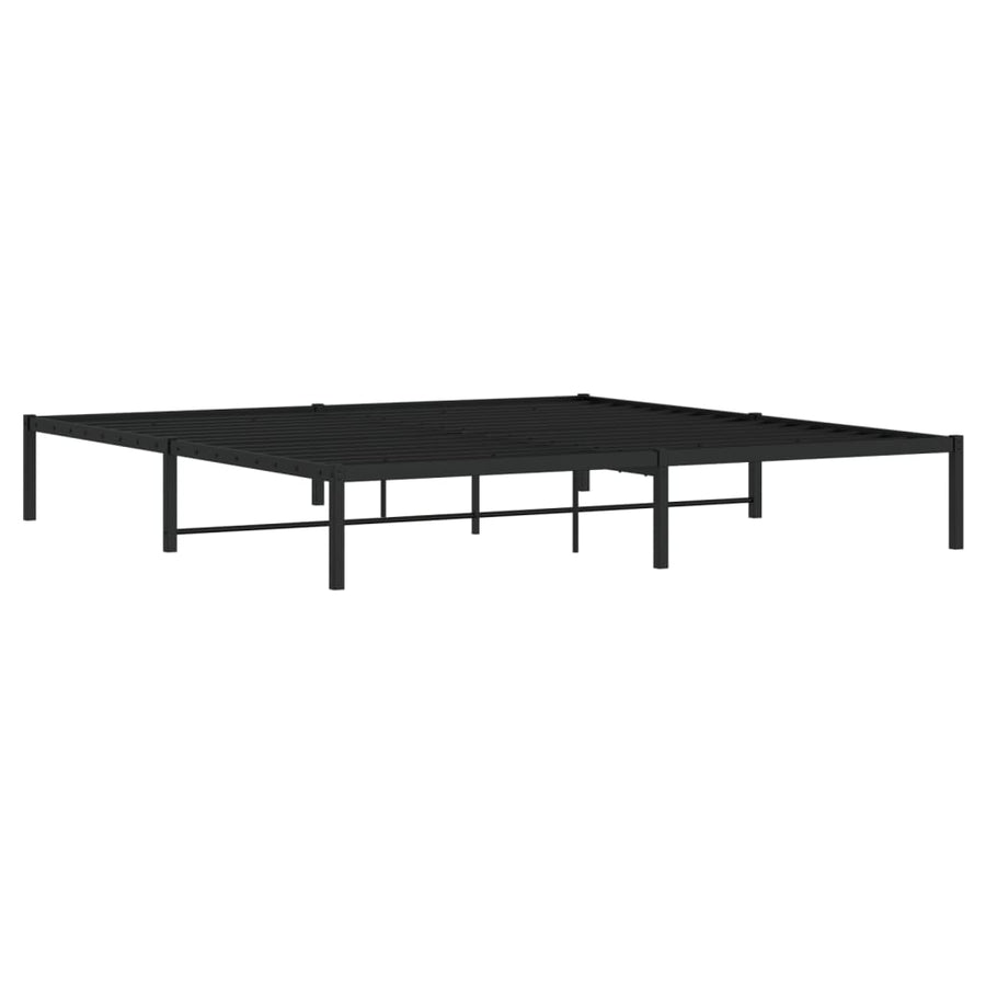 Bedframe metaal zwart 200x200 cm