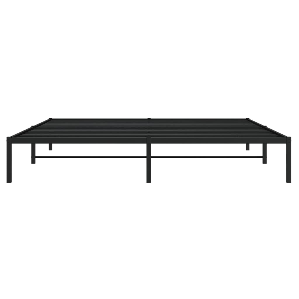 Bedframe metaal zwart 200x200 cm