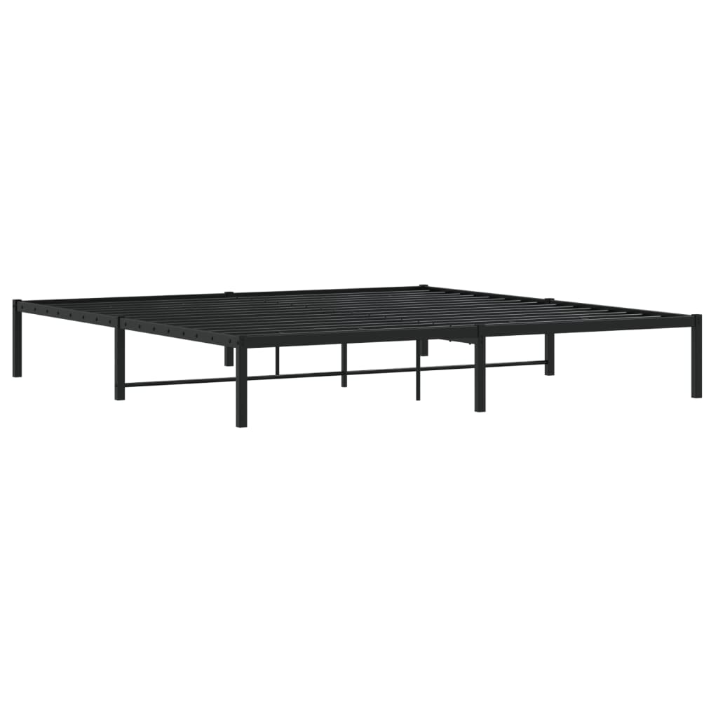Bedframe metaal zwart 200x200 cm