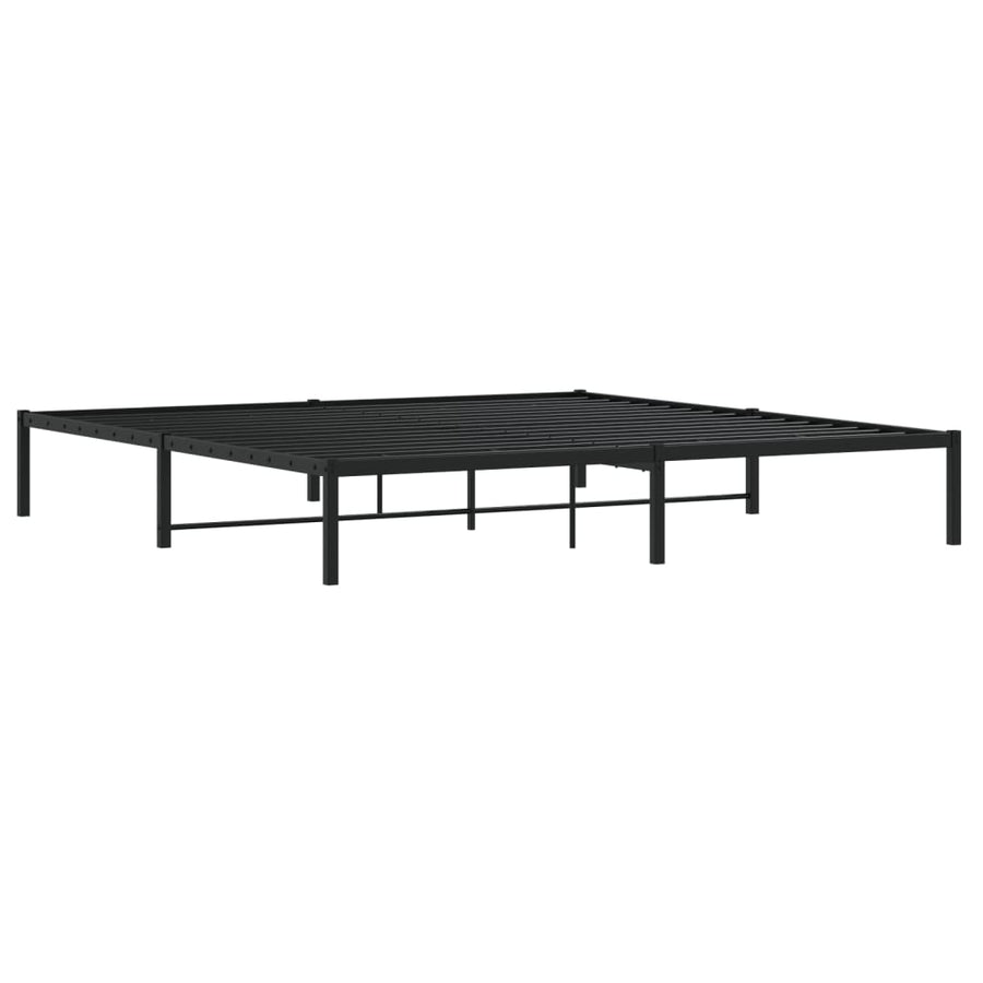 Bedframe metaal zwart 200x200 cm