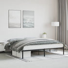 Bedframe metaal zwart 200x200 cm