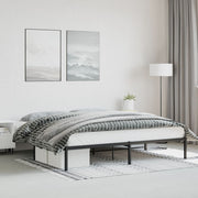 Bedframe metaal zwart 200x200 cm