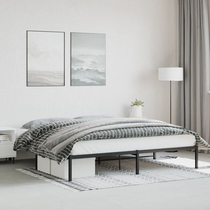 Bedframe metaal zwart 200x200 cm